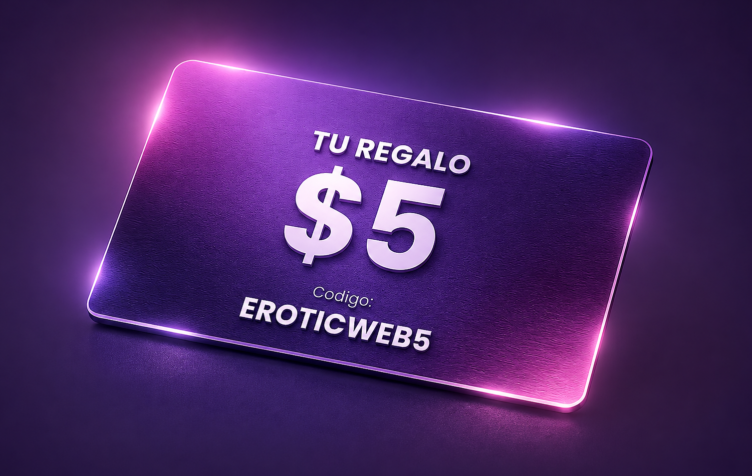 Tu regalo: $5 de descuento, código EROTICWEB5